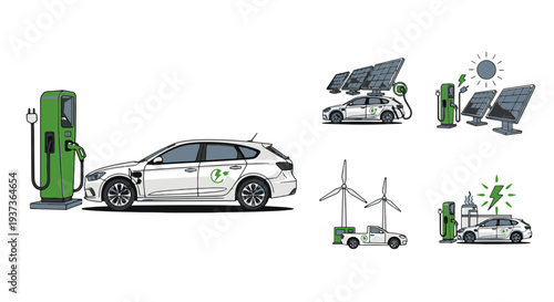 Electric Vehicle Charging at Green Energy Station Powered by Sun Wind and Biomass Sources
