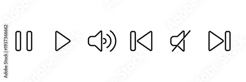 Streamline Media Buttons icons set