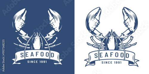 Nautical seafood logo design