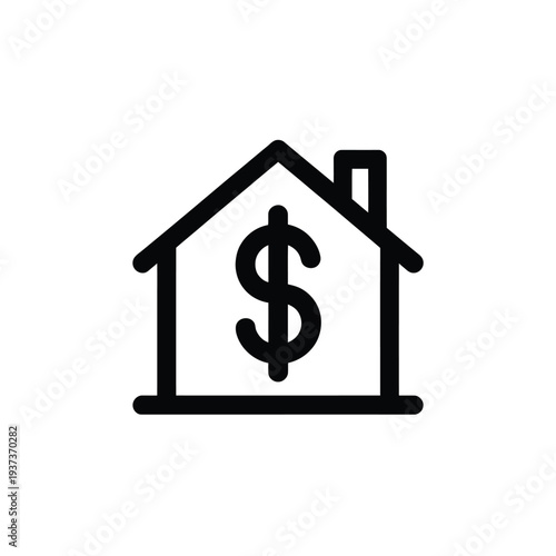 A house icon with a dollar sign inside represents real estate investment.