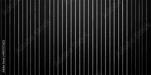 Industrial corrugated steel sheet with a textured black and white striped pattern and metallic silver lines for a modern architectural backdrop