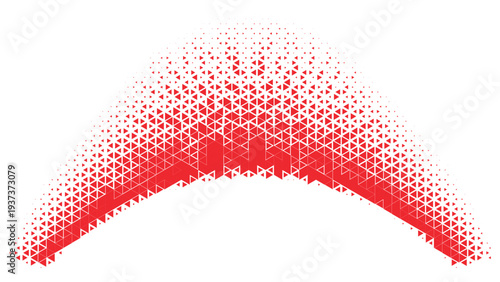 Red Triangle Mosaic Wave Abstract Vector Background, modern geometric digital pattern ideal for technology branding website banners posters presentations and marketing