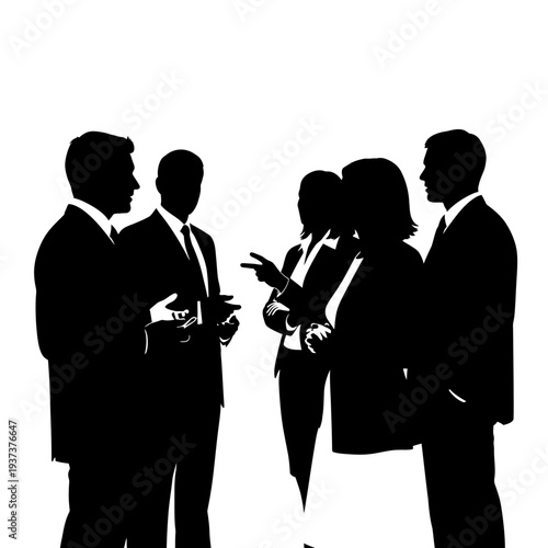 Business people meeting corporate team discussion professionals in suits.