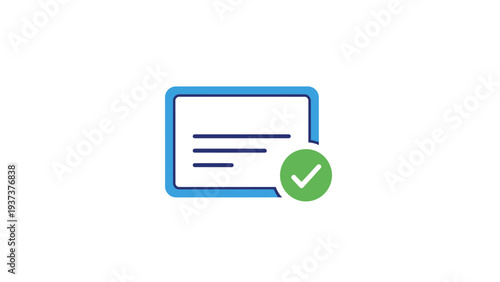 Green check mark on document.