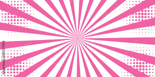 Dark Hot Pink color and white color Sunburst for the background. flag of japanese. The rising sun.