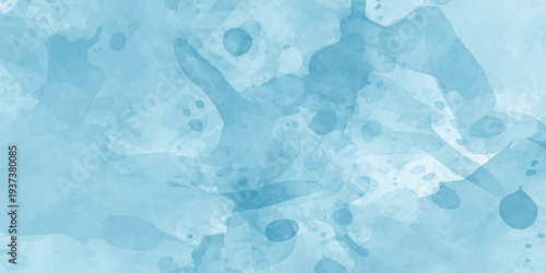 Abstract Sky Blue Watercolor Background with Subtle Marble Texture; Natural Stone Grunge Pattern on Textured Paper for Fresh Summer Design, Stationery, and Modern Home Decor Wall Art