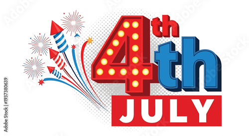 4th of July celebration vector graphic