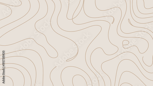 An abstract background features flowing organic lines in a warm muted brown tone against a creamy off white backdrop high quality professional detailed modern elegant stylish