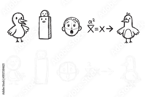 Transformation of a duck through a mysterious spray