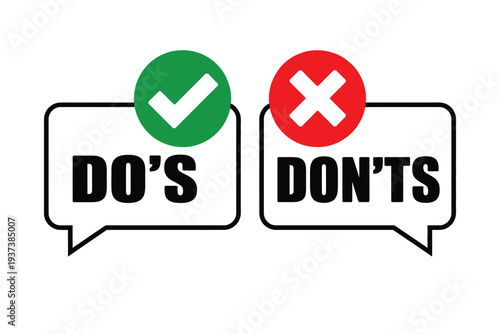 Do's and Don'ts Checklist Infographic Graphic