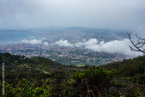 фотографія Wide Panoramic View of Naples and Coastal Towns from Vesuvius Slopes