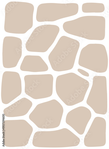 Beige stone wall texture with irregular shapes and white grout