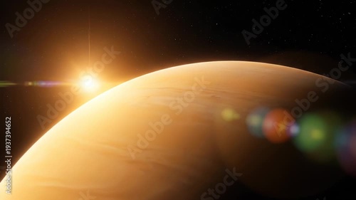 Detailed Close-up Bright Space Exploration Concept background aerospace rocket astronaut satellite sun high quality video