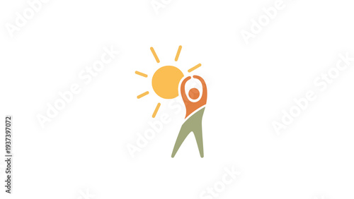 Person Exercising Outdoors in Sunlight Fitness.