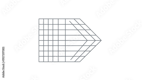 Perspective Grid Lines on Paper.