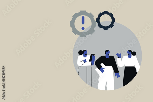 Art & Illustration Person Using Smartphone with Social Media Notifications