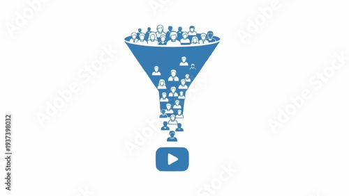 Social Media Funnel Video Play Button.