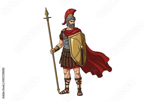 Ancient Greek or Roman Warrior in Armor.