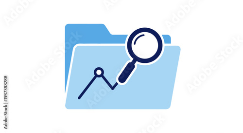 Business Graph Chart Analysis Magnifying Glass.