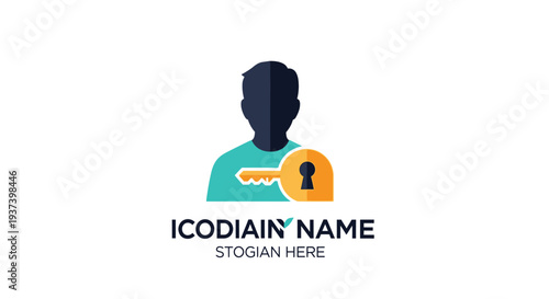 Businessman with profile icon logo.