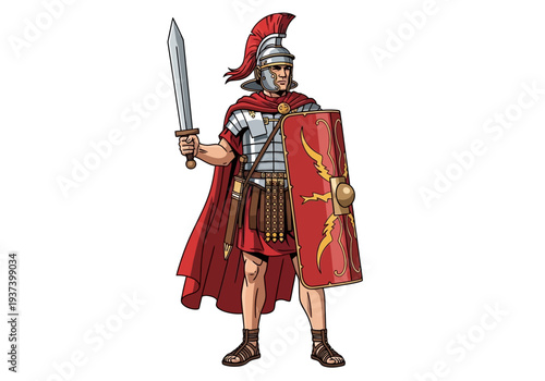 Roman Soldier with Sword and Shield.
