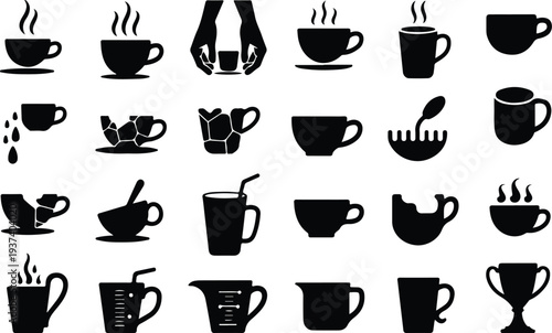 Wallpaper Mural Cup Collection Silhouette Icon Set Trophy Cup Typography Silhouette Icon Pack Torontodigital.ca