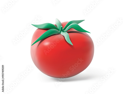 Tomato isolated 3D vector icon render illustration