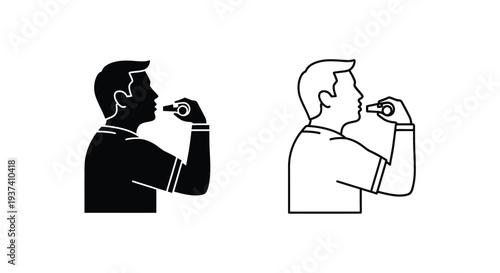 Medical exam ear inspection Vector