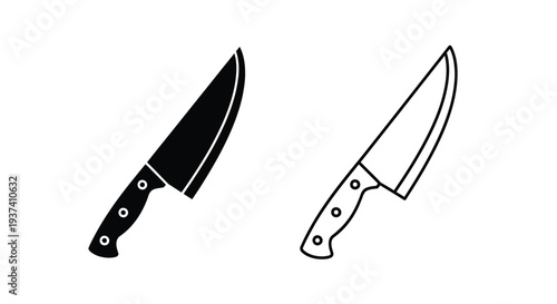 Chef's cleaver and chef knife Vector