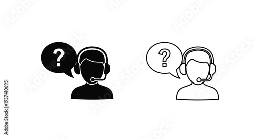 Curious customer support duo Vector