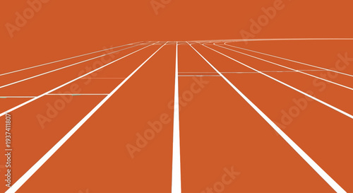 Perspective view of a tennis court with clear white lines marking the boundaries of the playing surface