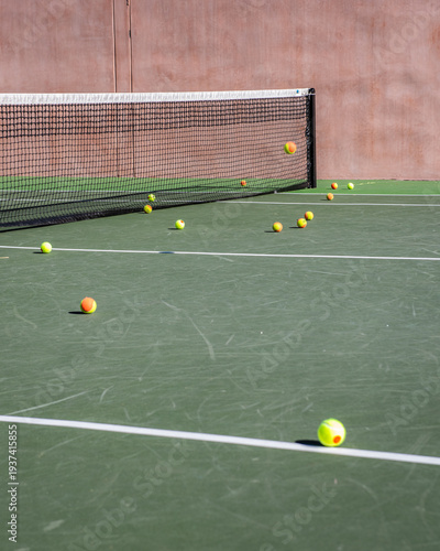 tennis court and net