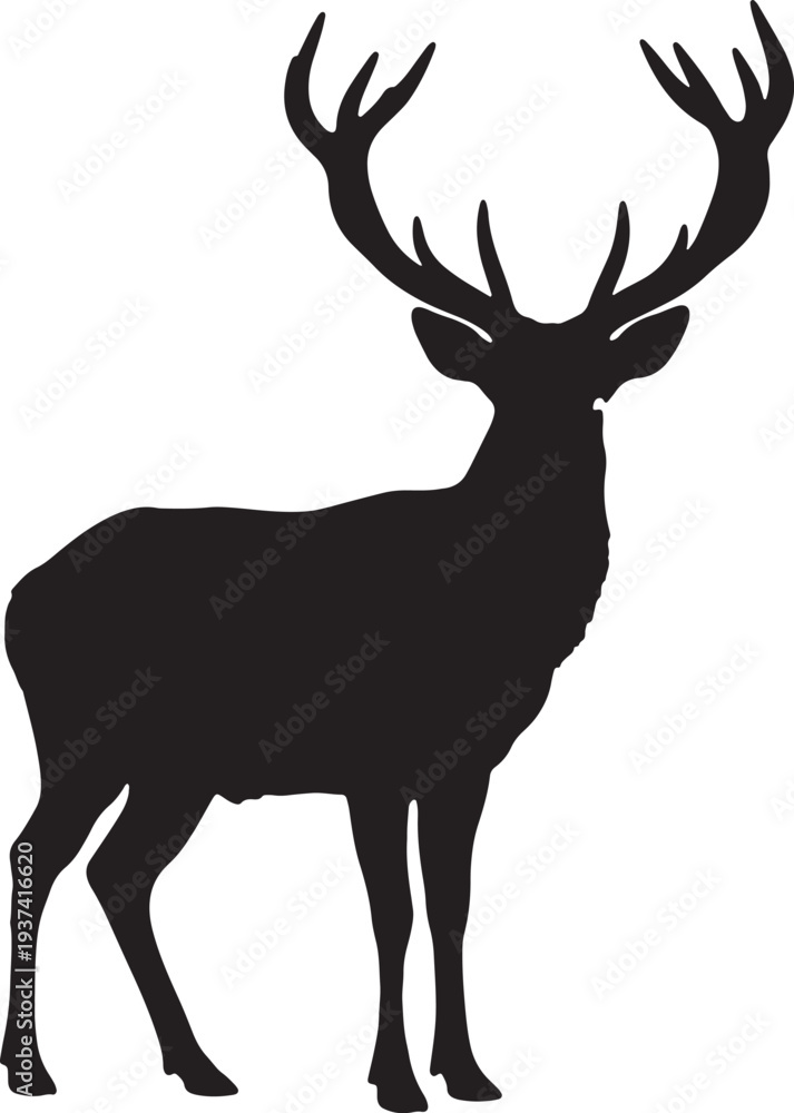 Fototapeta premium deer silhouette vector