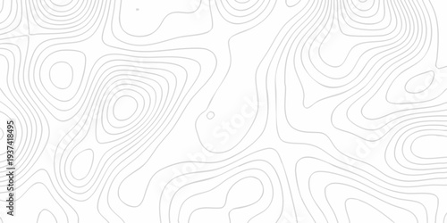 Topographic map background with geographic line map. Modern design with White topographic wavy pattern. Geographic mountain terrain. The topo contour map with terrain.