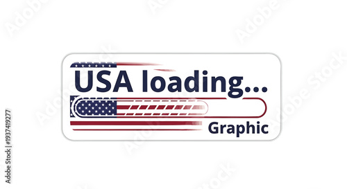 USA loading animation graphic vector
