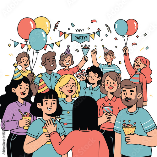 Group of People Celebrating Party Together.