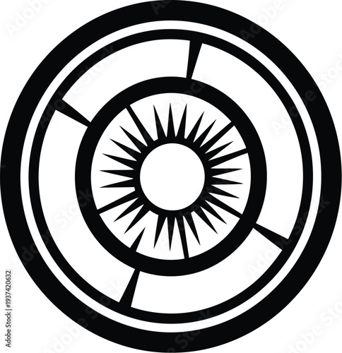 Carrot cross section with internal rings vector illustration