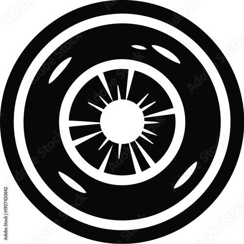 Carrot cross section with internal rings vector illustration