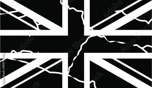 Union Jack British flag with distressed vintage texture background