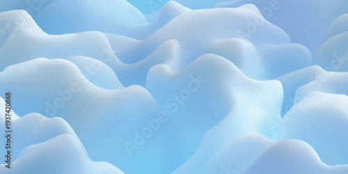 Abstract blue and white flowing wave pattern with soft light for high end interior design wallpapers textiles and modern branding backdrop.