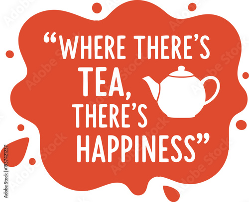 Tea time lettering typography badges for cafe and branding