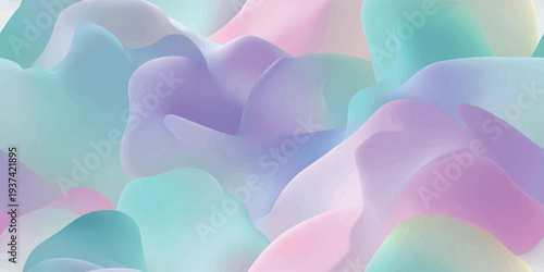 Trendy pastel fluid gradient pattern with soft abstract shapes for Gen Z branding colorful stationery vibrant textiles and modern digital backgrounds.