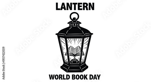 Vector lantern icon for World Book Day