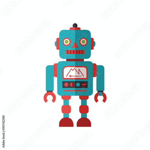 Colorful Vintage Robot Toy with Bright Design for Kids and Collectors