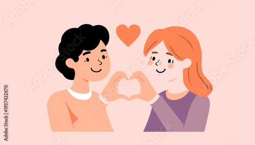 Two women showing love and affection to each other.