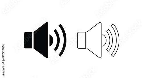 Modern speaker icons set Vector