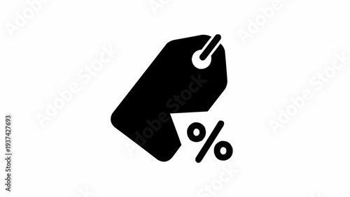 Discount Tag with Percent Sign.