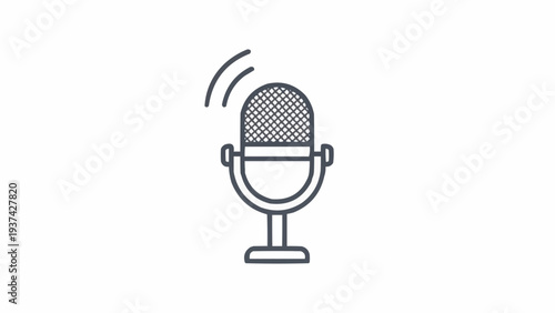 Microphone Icon Sound Recording Device.
