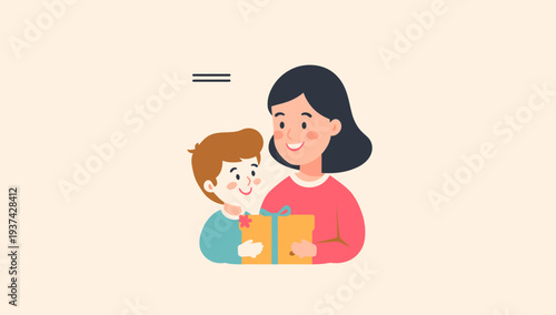 Mother and child reading together happily at home.