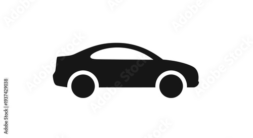 Black car side view silhouette.